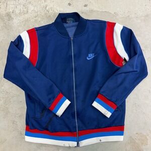 80s Vintage Nike Track Jacket Blue Red White Athletic Sportswear Mens XL‎ Y2K